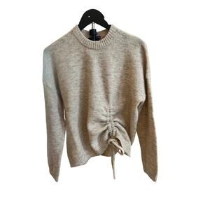 French Connection Kezia Crewneck Oatmeal Cream Melange Sweater (Sz S)